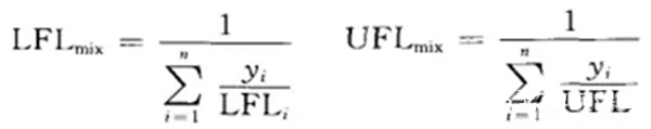 LEL和UEL的計(jì)算公式